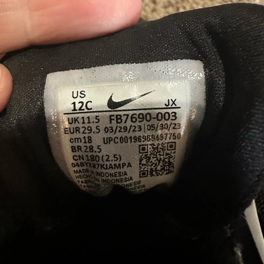 Nike Kids Black and White Nike Sneakers